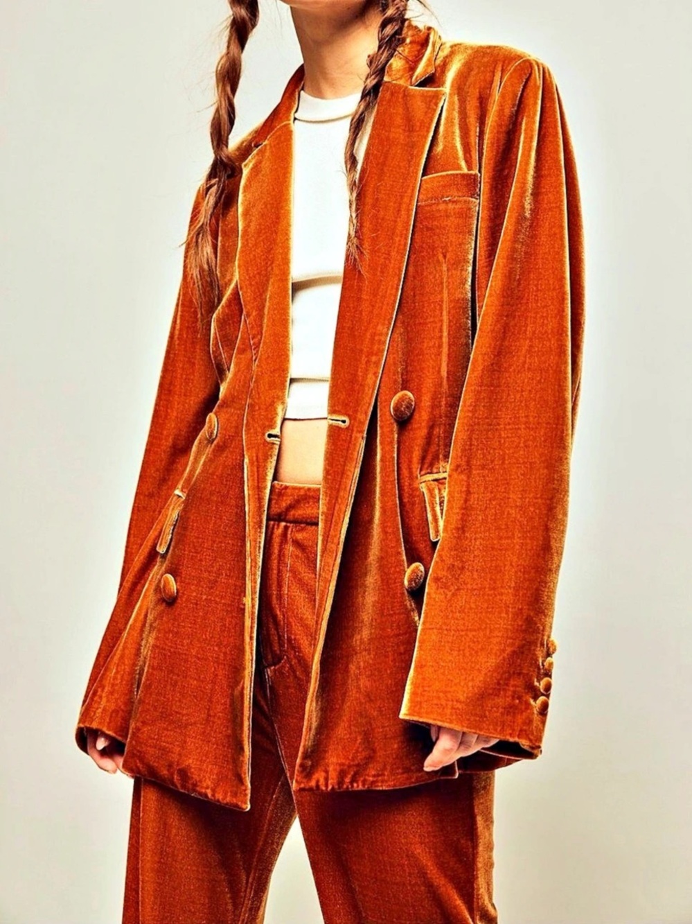 Free People Brown Blazer Jacket